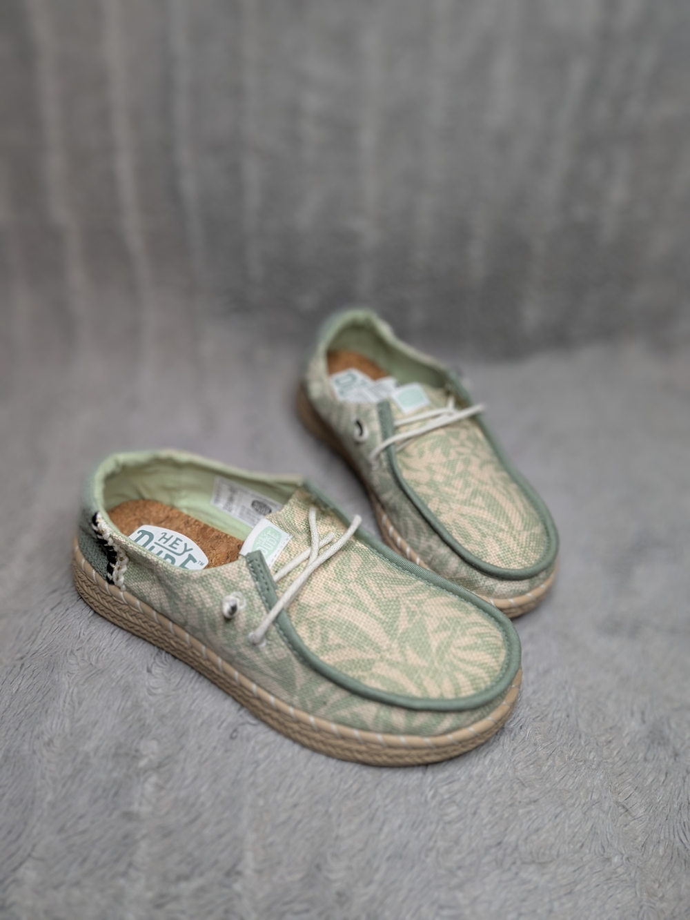 Hey Dude Women's Wally Mint Green Slip-On Shoes Women's Size 5